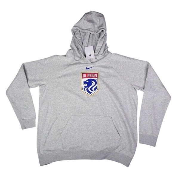 Nike Tops - Nike Hoodie Womens XL Gray Ol Reign Varsity Fleece Sweater Outdoor